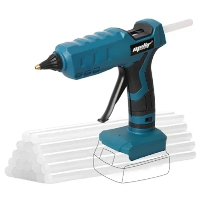 Afbeelding van Lijmpistool Draadloos voor Bosch Batterij 18V GBA/GBA ProCORE Mellif Hot Lijmpistool, Snel Voorverwarmen met 20 Stks Full Size 11mm Sticks DIY, knutselen (alleen gereedschap, NIET