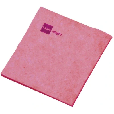 Afbeelding van Taski Allegro reinigingsdoek, rood, pak van 25 stuks microvezeldoek