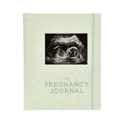Afbeelding van Pearhead Little Bundle of Joy Zwangerschap Journal, Keepsake Memory Book met echo foto, eerste tot derde trimester mijlpaal tracker, salie groen blad