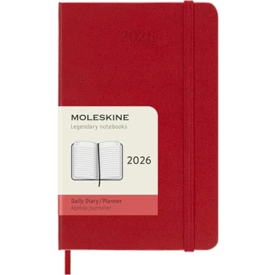 Afbeelding van Moleskine 12 Maanden Agenda 2026 Dagelijks Pocket Harde Kaft Rood
