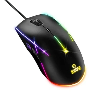 Afbeelding van Empire Gaming X Blades Gamer Muis Kabel Tweehandig LED RGB Achtergrondverlichting Ergonomisch 6400 DPI 1000Hz 7 Programmeerbare Knoppen Software inbegrepen