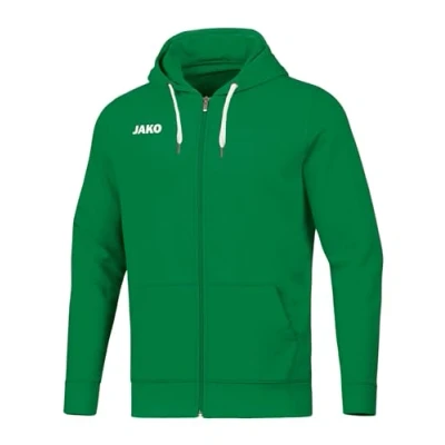 Afbeelding van JAKO Basisjack Met Capuchon, Uniseks Volwassene, Sportgroen, XL