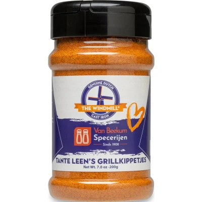 Afbeelding van The Windmill Cast Iron &amp; Van Beekum Specerijen Tante Leen&#039;s grillkippetjes kruiden rub