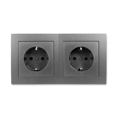 Afbeelding van MC POWER FLAIR wandcontactdoos set Beginner 2S 3 delig antraciet, mat