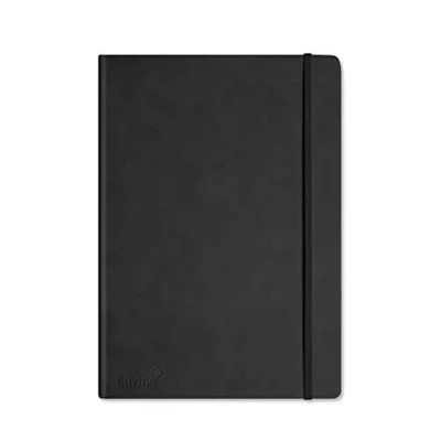 Afbeelding van Silvine Executive notitieboek, zacht oppervlak, gelinieerd, met linten als bladwijzer/markering, 160 pagina&#039;s, 90 g/m², A4 zwart