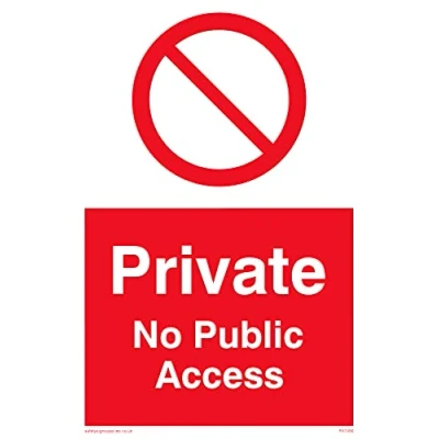 Afbeelding van Pack van vijf Private No Public Access Sign 100x150mm A6P