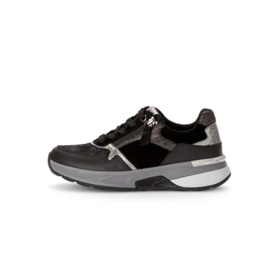 Afbeelding van Dames Sneakers Gabor 56.847.67 Rolling Soft Zwart Maat 4½