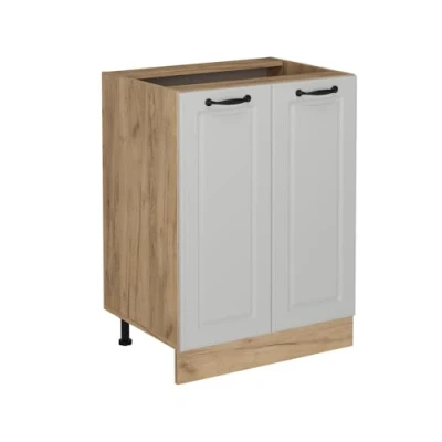 Afbeelding van Vicco Keukenonderkast R Line, Wit Landhuis/Krachtige eik goud, 60 cm zonder werkblad