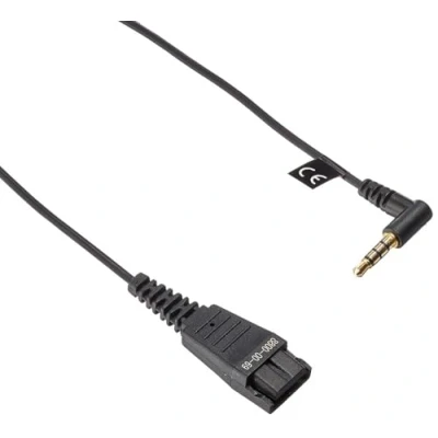 Afbeelding van Jabra 8800 00 69 aansluitkabel QD naar jack voor BlackBerry/Apple iPhone zwart, 3,5 mm
