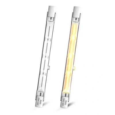 Afbeelding van Klarlight 500W R7s Halogeenlamp 118mm, T3 J118 Dubbelzijdige Lineaire Schijnwerper Dimbaar Warm Wit 2800K, 11000LM Spotlight voor Werklampen, Landschap, Straatverlichting, Beveiliging (Pak van 2)