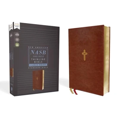 Afbeelding van NASB, Thinline Bible, Large Print, Leathersoft, Brown, Red Letter Edition, 1995 Text, Comfort Print