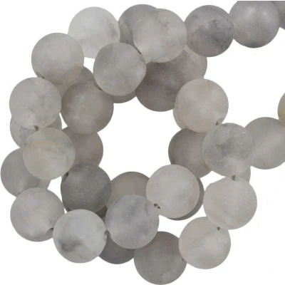 Afbeelding van Rookkwarts Frosted Kralen (4 mm) 85 Stuks
