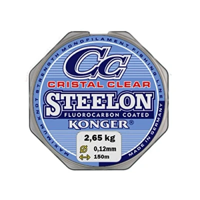 Afbeelding van Konger Vislijn Cristal Clear Fluorocarbon Coated 0,12 0,50mm/150m monofile Super Sterk! (0,12mm / 2,65kg)