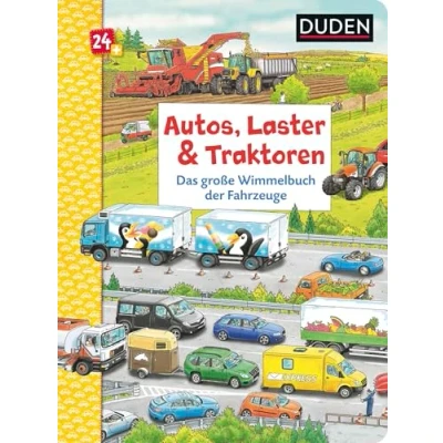 Afbeelding van Duden 24+: Autos, Laster &amp; Traktoren: Das große Wimmelbuch der Fahrzeuge: Wimmeliges Bilderbuch für Kinder ab 2 Jahren