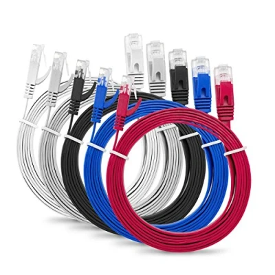 Afbeelding van MutecPower 5 Pak RJ45 CAT6 LAN kabels extra vlak UTP 0,5 Meter