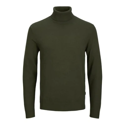 Afbeelding van JACK &amp; JONES Heren JJEEMIL Knit ROLL Neck NOOS 12157417, Combu Green, XS