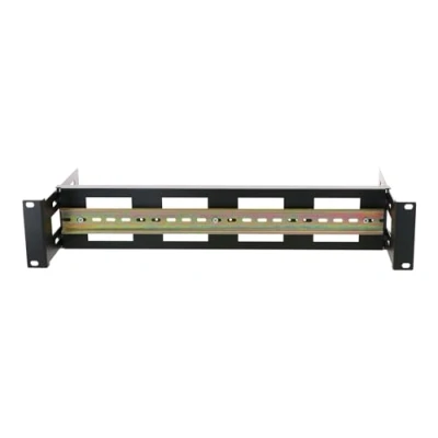 Afbeelding van 2U DIN rail voor 19 inch racks in diepte verstelbaar