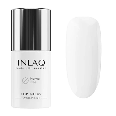 Afbeelding van INLAQ® Hema Free Top Milky Wit Kleur Coat 6ml Gel Nagellak UV met Color Overcoat 20% Dekking Baby Boomer van en Di