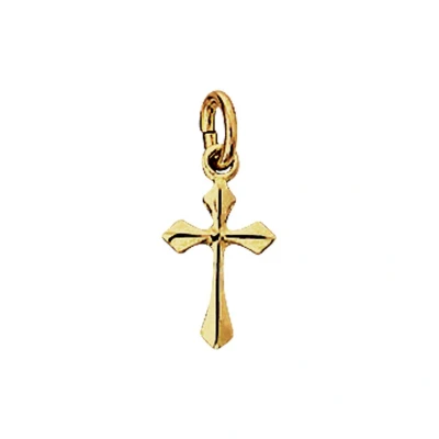 Afbeelding van Trendjuwelier huiscollectie Geelgouden bedel kruis 11 mm