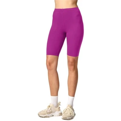 Afbeelding van Merry Style MS MS10 145 LE Dames Leggings Sport Vrijetijdsbroek Kort Viscose Sporbroek Yogabroek Fuchsia2 M