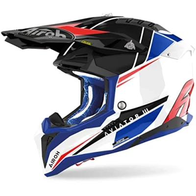 Afbeelding van Airoh Aviator 3 Push Blue Red Helmet XL Maat Helm