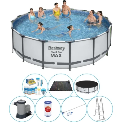Afbeelding van Bestway Steel Pro MAX Rond 488x122 cm Zwembad Bundel