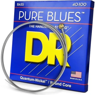 Afbeelding van DR PB 40 Strings PURE BLUES™ Quantum Nickel™ Bass Strings: Light 100, Silver