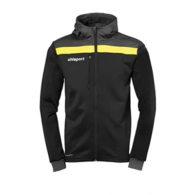 Afbeelding van Uhlsport Offense 23 Trainingsjack Met Capuchon Heren Zwart / Antraciet Limoen Maat: XL