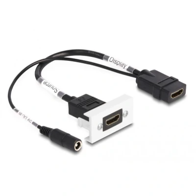 Afbeelding van Delock Easy 45 HDMI 4K 60 Hz Modul mit DC Einspeisung 2,1 x 5,5 mm und