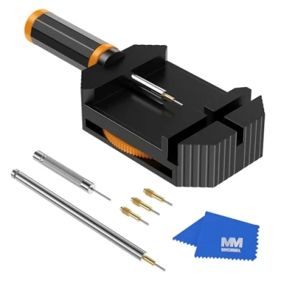 Afbeelding van MMOBIEL Horlogeband Schakel Pin Verwijderaar/Inkorter Verstelbaar &amp; Reparatie Gereedschapsset voor Tool Kit Aanpassing Horloge Pinnen Vervanging Inkortset Zwart