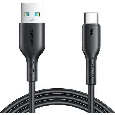 Afbeelding van Joyroom Flash Charge Series USB A naar C kabel Nylon 60W 3A Snellader 1 Meter Zwart