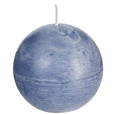 Afbeelding van Spaas Rustieke bolkaars 100 MM grijs blauw 6ST