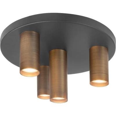 Afbeelding van Highlight 4 lichts plafondlamp Perugia oud goud P6675.32