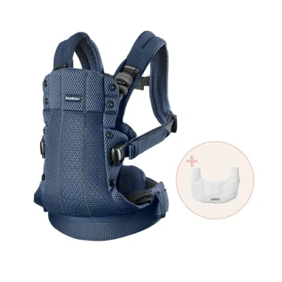 Afbeelding van BabyBjörn Draagzak Harmony Bundle 3D Mesh Zilver incl Slab voor Tencel Wit
