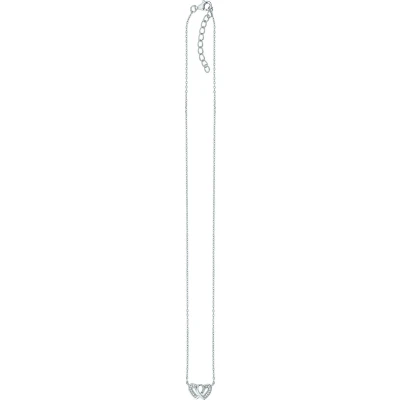 Afbeelding van Zilveren Ketting Hart en Zirkonia 41 45 cm lang