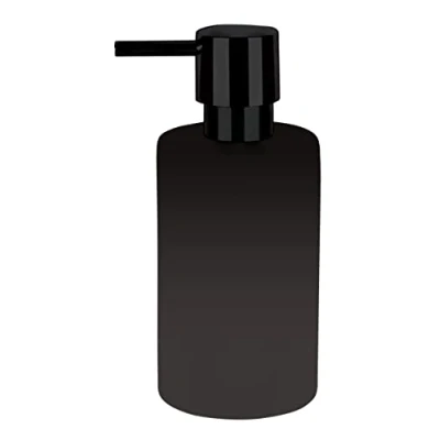 Afbeelding van Spirella Vloeibare Zeepdispenser &quot;Tube&quot; Keramische Lotion Dispenser met ABS maatbeker Mat Zwart Capaciteit 300 ML (diameter x H): 7 16 cm