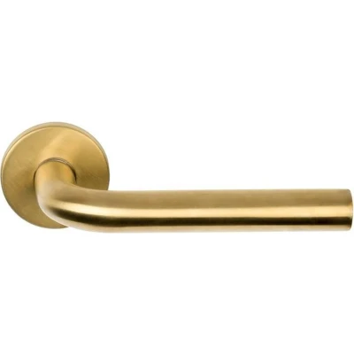 Afbeelding van Formani Deurkruk BASICS LB3 19 EN1906/3 geveerd op rozet PVD mat goud