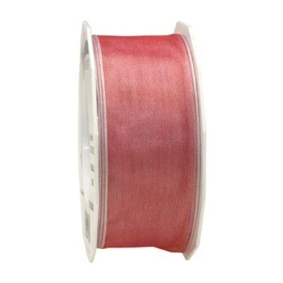 Afbeelding van C.E. Pattberg Präsent 40 mm 25 m Bedraad Organza Lint 4 seizoenen Lichtroze