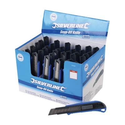 Afbeelding van Silverline 18 mm afbreekmes displaydoos, 36 stuks