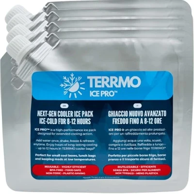 Afbeelding van TERRMO Ice PRO™ Koelaccu’s voor koeltas, koelbox en lunchbox Langdurige koeling 812u Sterke koelelementen, Pack for Coolers, herbruikbaar koelblok koeler Klein 350ml &amp; 19x16cm 4 st.