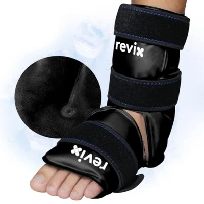 Afbeelding van REVIX Enkel Ice Pack Wrap voor voetpijnverlichting en voetblessures, herbruikbare gel ijs cold packs achillespeesontsteking
