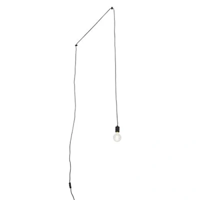 Afbeelding van QAZQA Design hanglamp zwart met stekker Cavalux