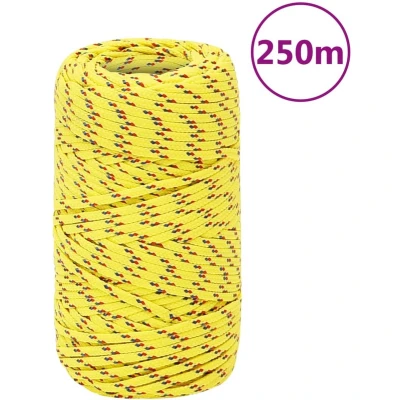 Afbeelding van vidaXL Boottouw 2 mm 250 m polypropyleen geel