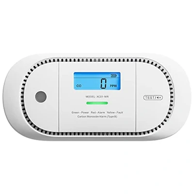 Afbeelding van X Sense Draadloos onderling verbonden koolmonoxidealarm, vervangbaar CO alarm op batterijen met digitaal display EN piekwaardegeheugen, voldoet aan 50291 norm, XC01 WR