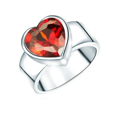 Afbeelding van Rafaela Donata Ring rood / zilver