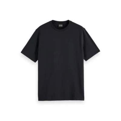 Afbeelding van Scotch &amp; Soda Regular FIT 3 Crosses Tshirt basic, Heren, Maat: XXL, Washed black