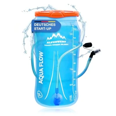 Afbeelding van Alpenwert® Drinkzak met drinkslang, 2 l/3 l, BPA vrij, ultralicht drinksysteem voor rugzak, perfect outdoor, hardlopen, trailrunning (2 liter)