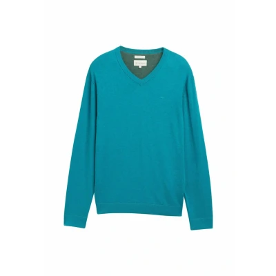 Afbeelding van Tom Tailor Trui Gebreide Met V Hals 1039811xx10 37094 Mannen Maat XXL