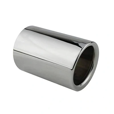 Afbeelding van L &amp; P A302 1 uitlaatklep 70mm roestvrij staal spiegel gepolijst chroom zilver plug play eindpijp uitlaatkap OEM 18307610636 18307610635 18307610634