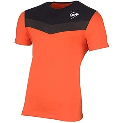 Afbeelding van Dunlop Essentials Kids Crew Tee Bright Oranje/Antraciet 1